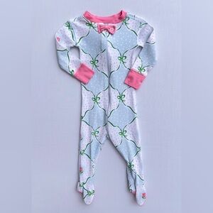 The Beaufort Bonnet Company Belle Meade Bow w/ Flowers Footie